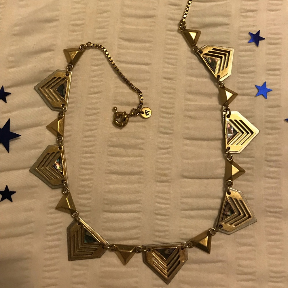 Madewell Chevron Seastone Necklace 18’